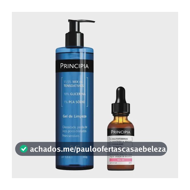 Principia Kit Gel De Limpeza Facial Gl-02 + Mix-03 Dia/noite Todo Tipo De Pele