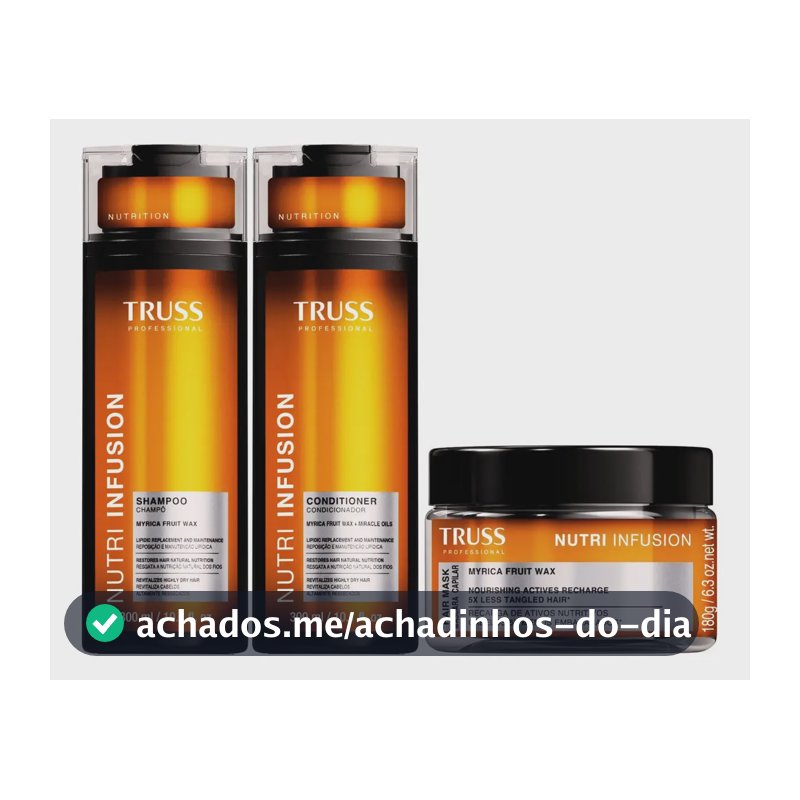 Truss Nutri Infusion Kit Shampoo + Condicionador + Máscara