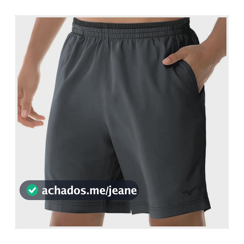 Bermuda Mizuno Tennis Master Masculina Esportiva Original Prateado P