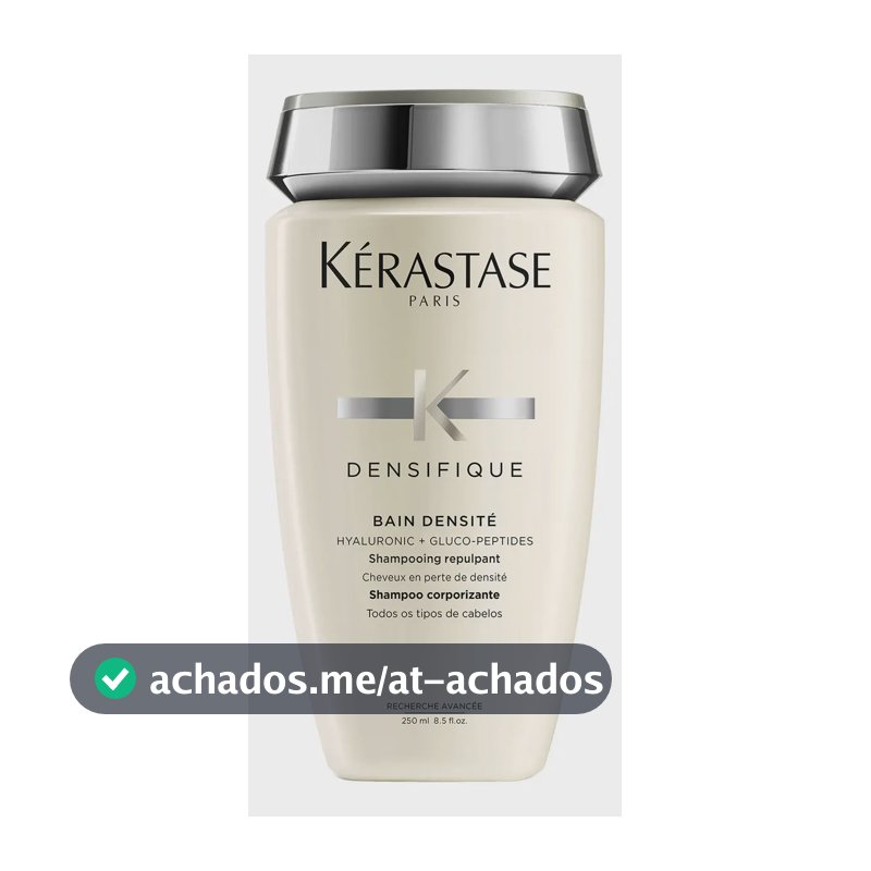 Kérastase Densifique Bain Densité Shampoo Densificador para Cabelos Finos com Perda de Densidade, Fortalece e Dá Volume, Com Stemoxydine e Ácido Hialurônico, 250 ml