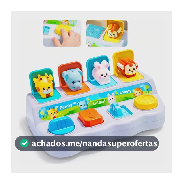 Brinquedo Interativo Bebê Teclado Apertar Estímulo Sensorial Bichinhos