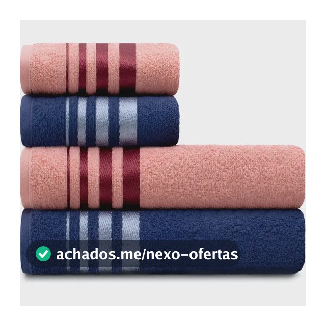 Jogo Toalhas De Algodão 4 Banho E Rosto Rosa E Azul Karsten