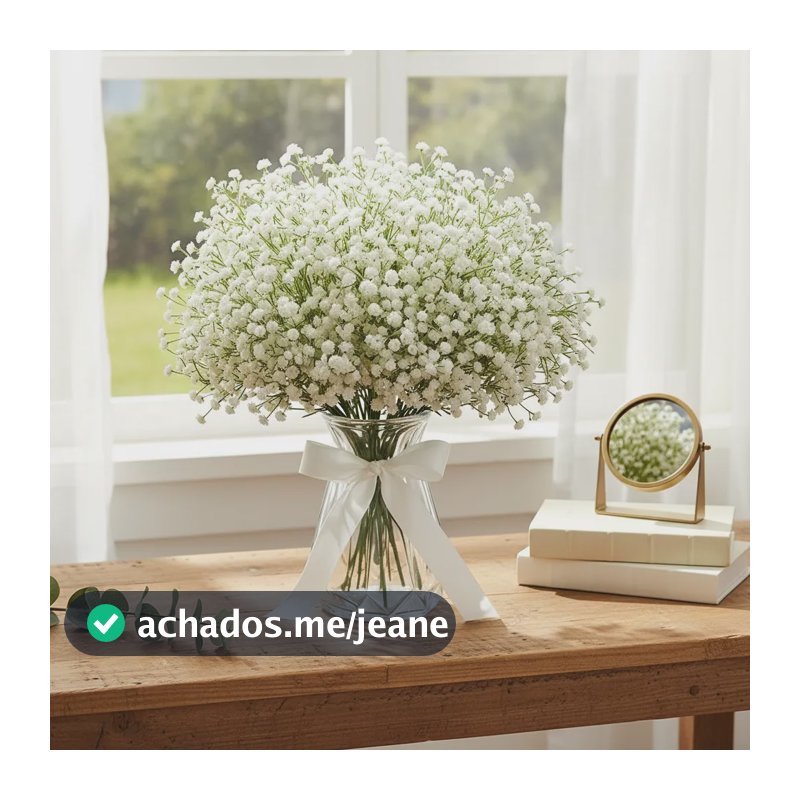 Kit 10 Flor Mosquitinho Artificial Decoração Gipsofila Branco
