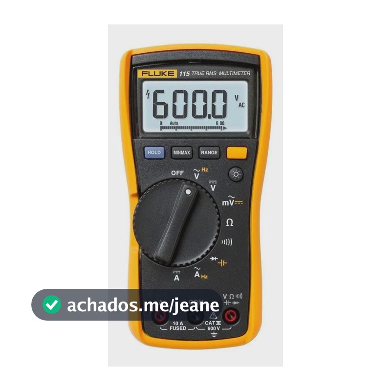 Multímetro Digital True RMS 600 V 10 A 6000 Contagens CAT III Fluke-115