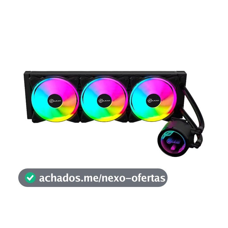 Water Cooler Kalkan Iota V2 360 Rgb 360mm Tdp 280w Preto