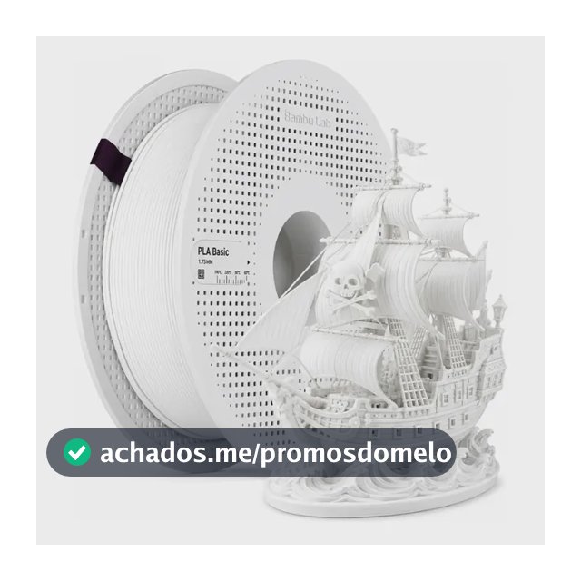 Filamento Pla Bambu Lab Lite C/ Carretel Impressão 3d 1kg Branco Lite