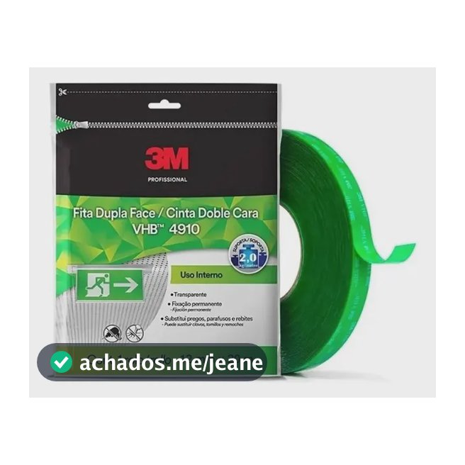 Fita Dupla Face 3m 12mm X 20m Vhb 4910