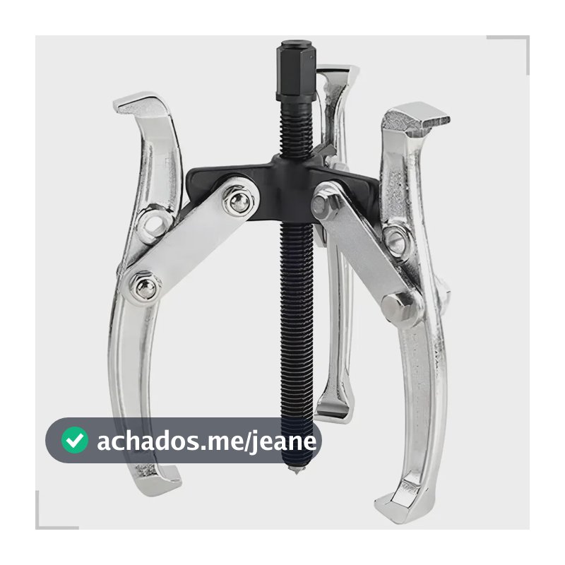 Saca Rolamentos E Polia 6 Polegadas 150mm Com 3 Garras Aço Prata