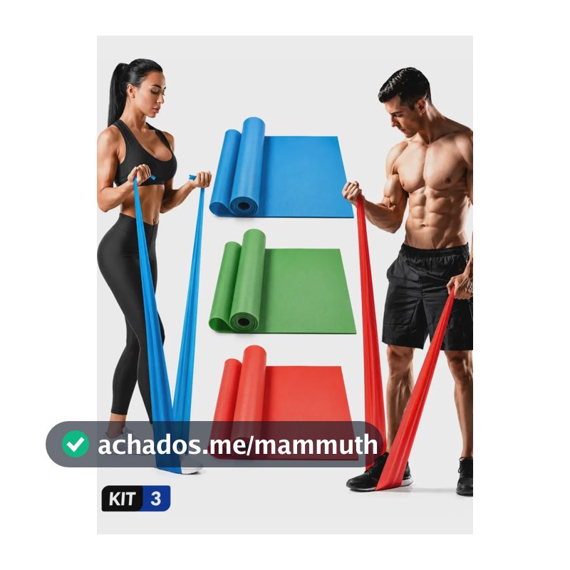 Faixa Elástica Kit 3 Thera Band Exercicios Fisioterapia Sortido