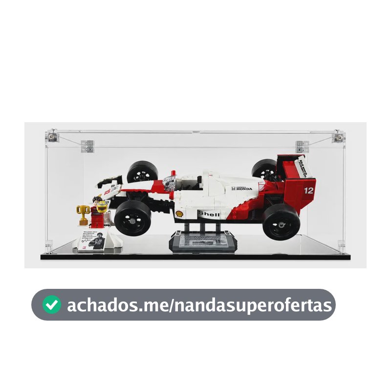 Expositor Para Lego Icons Senna Com Proteção Uv Ork Cristal/preto