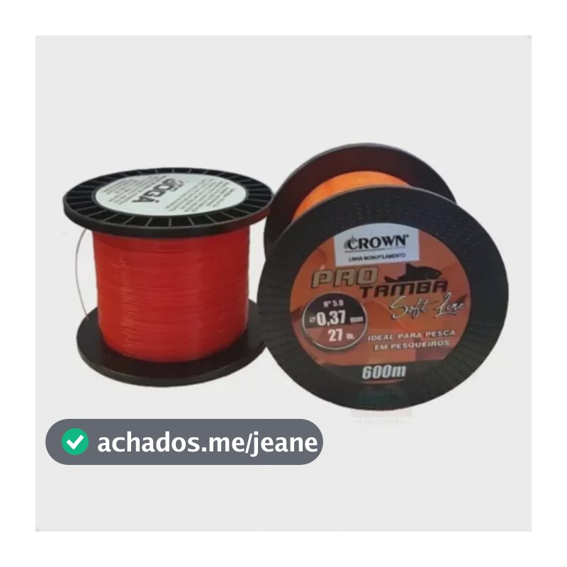 Linha Monofilamento Crown Pro Tamba Soft 0,37mm 600m Saint Cor Laranja-orange