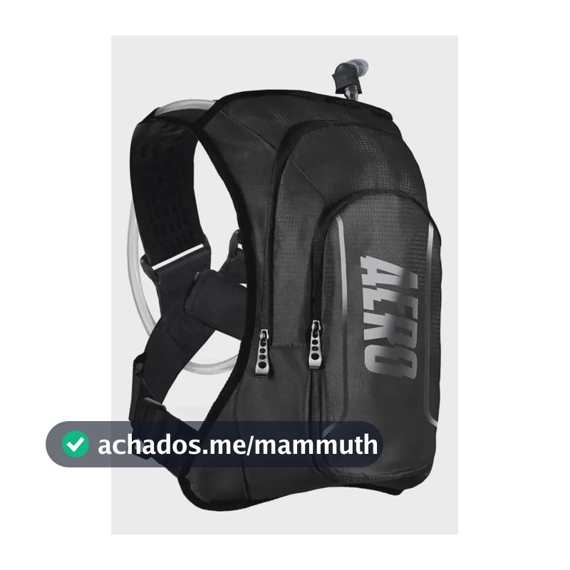 Mochila De Hidratação Asw Tank Preto 3 Litros  Preto Liso