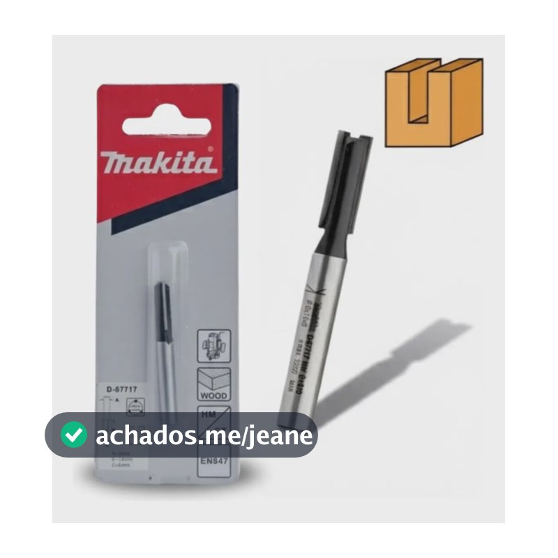 Fresa Paralela Corte 6mm Haste 6mm Makita D-67717