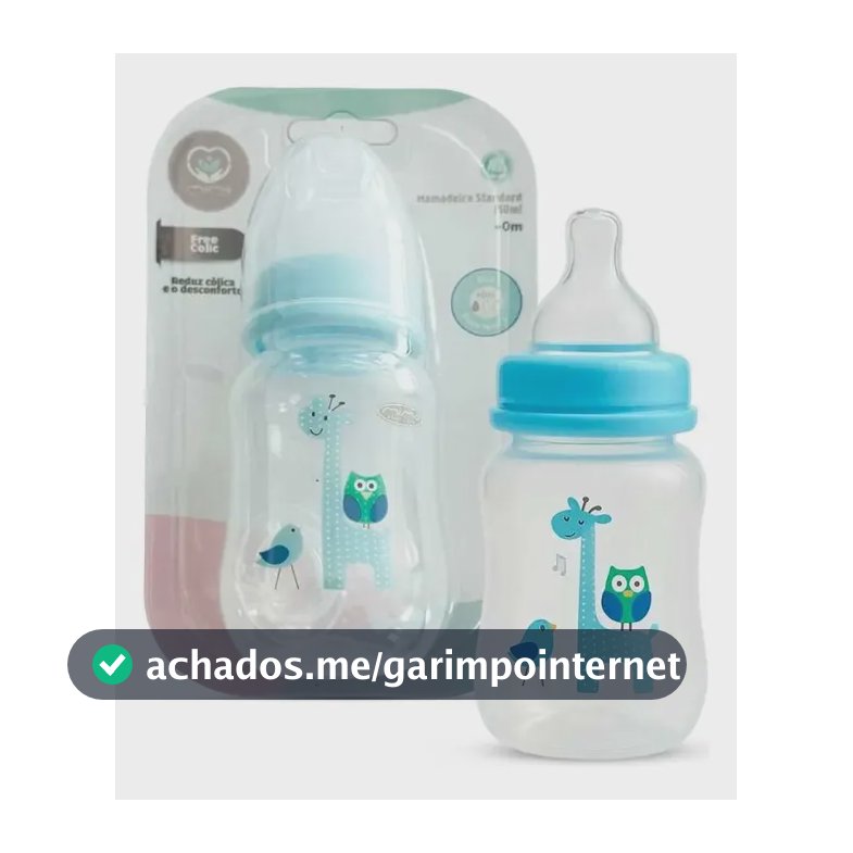 Mamadeira Standart Bebê Amamentação 150ml Menina Menino Cor Rosa e Azul