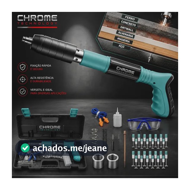 Pistola Fixação Finca Pino Ação Direta Pregos Epi Maleta Pinador Pregador Grampeador Rebitador De Prego Pressão Ferramenta Para Drywal Gesso Concreto Aço Parede