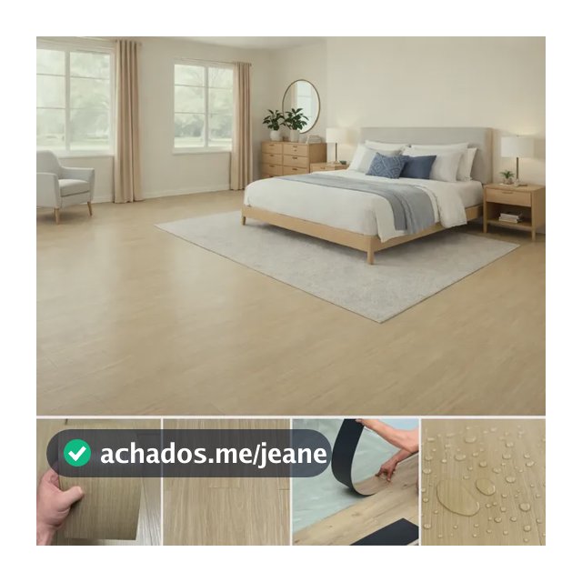 Piso Vinílico Autocolante Régua Adesiva Madeira 1,67m2 Carvalho Premium - Champagne