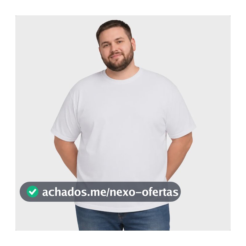 Camiseta Básica Masculina Plus Size Extra Grande Algodão