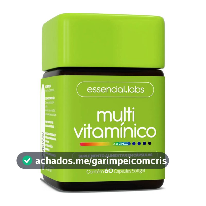 MULTIVITAMINICO de A a ZINCO - Polivitamínico com Fórmula Avançada e Concentrada - 60 cápsulas Softgel
