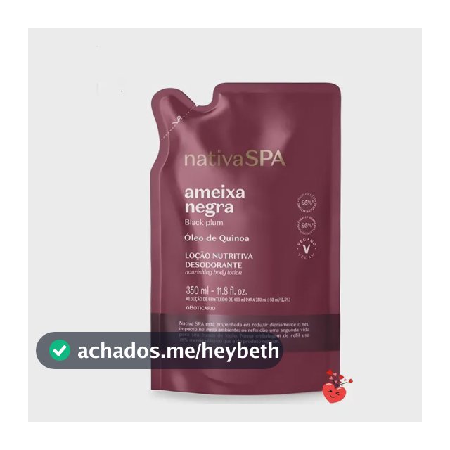 Refil Nativa Spa Ameixa Negra 350ml O Boticario Ameixa Negra