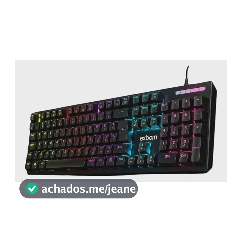 Teclado Gamer Rgb Mecânico Switch Azul Abnt2 Exbom Bk-g500 Rgb Abnt2