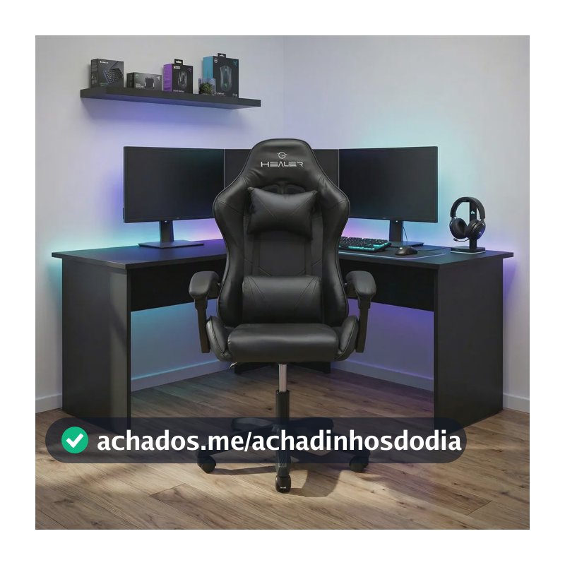 Cadeira Gamer Lancer Preta Healer