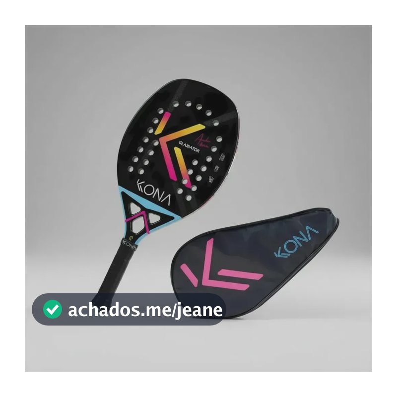Raquete De Beach Tennis Kona Gladiator - André Baran 2025 Cor Preto