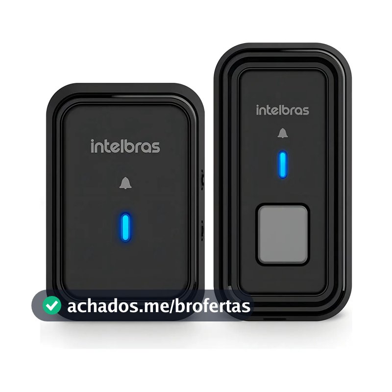Campainha Sem Fio Intelbras Cib 101s Com Bateria - Cor Preta