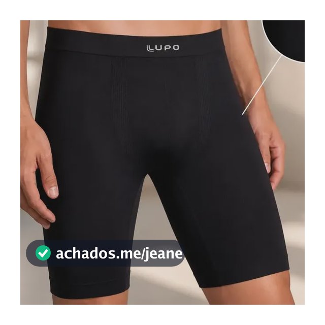 Cueca Lupo Masculina Boxer Long Leg Sem Costura Micromodal