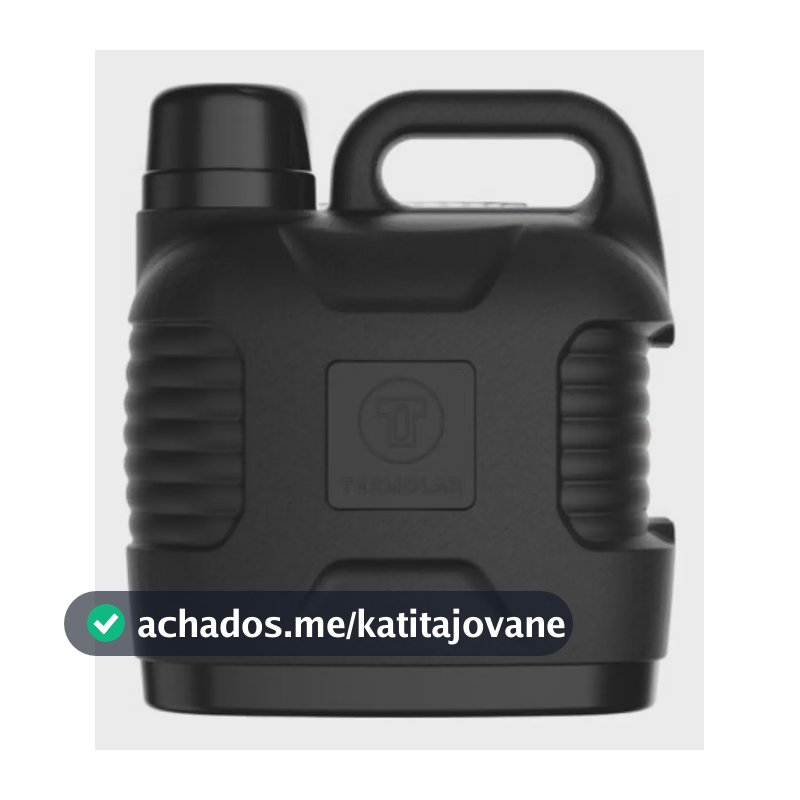 Garrafa térmica Super Thermo Thermolar de 5 litros com tampa primária preta