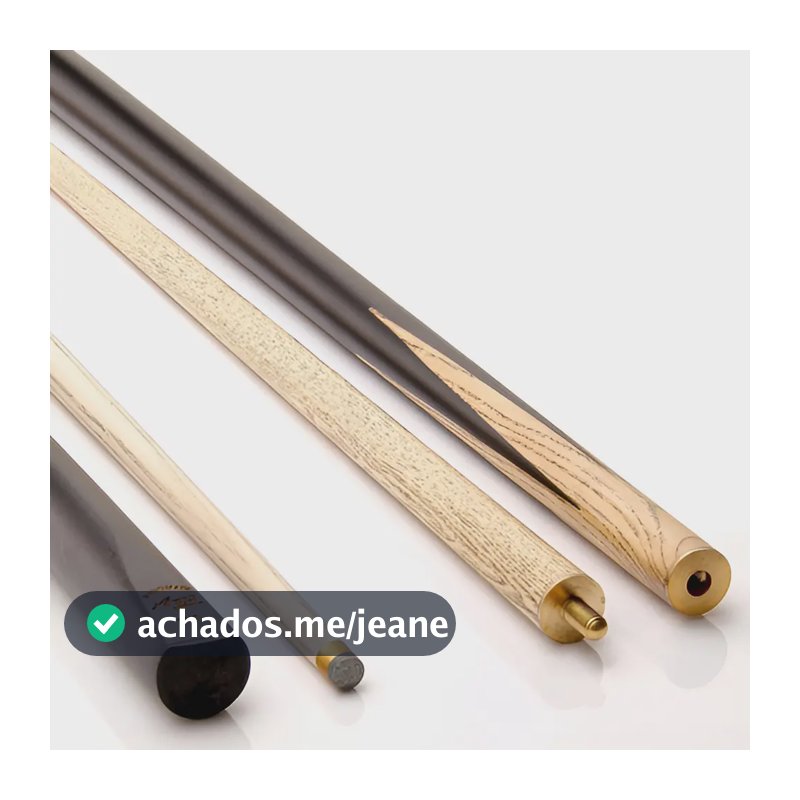 Taco Sinuca Bilhar Profissional Bipartido Virola Metal Cor Virola 10mm