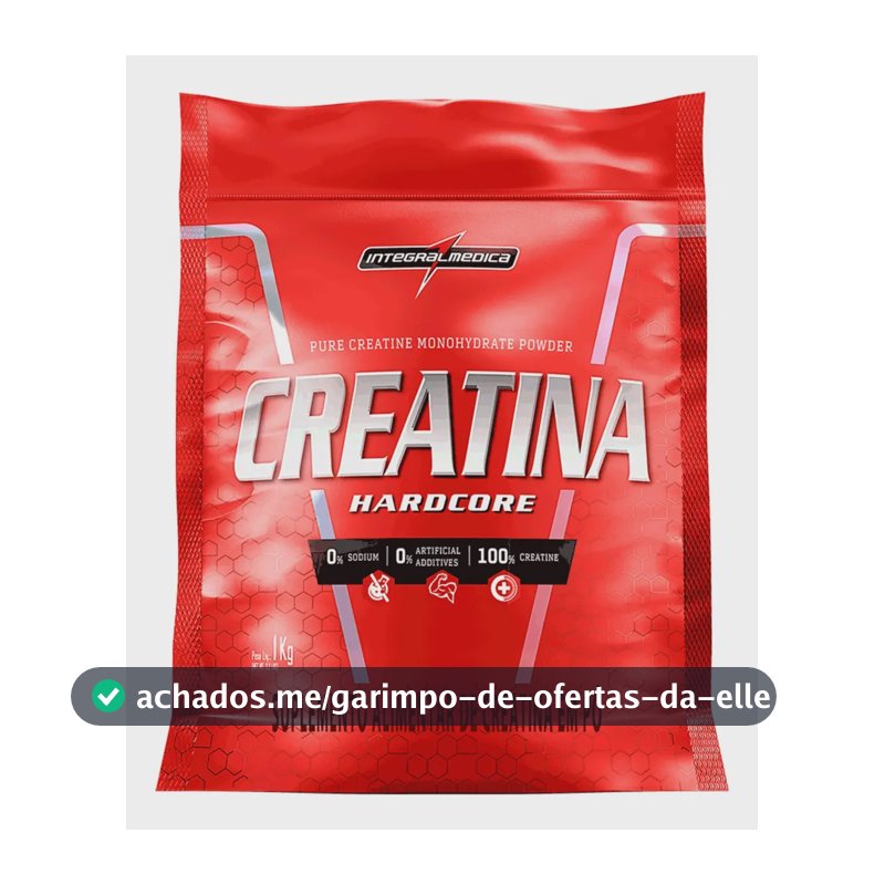 Creatina Integralmédica Monohidratada Hardcore em pó Sem sabor x 1kg