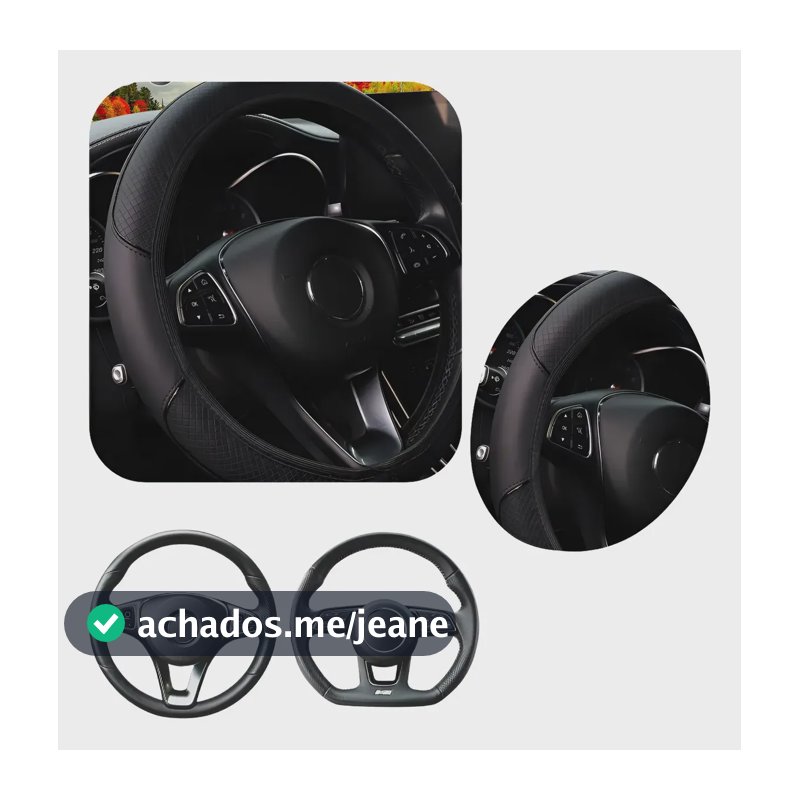 Capa Volante Carro Universal Protetor Antiderrapante Veiculo Capa Preta Volante