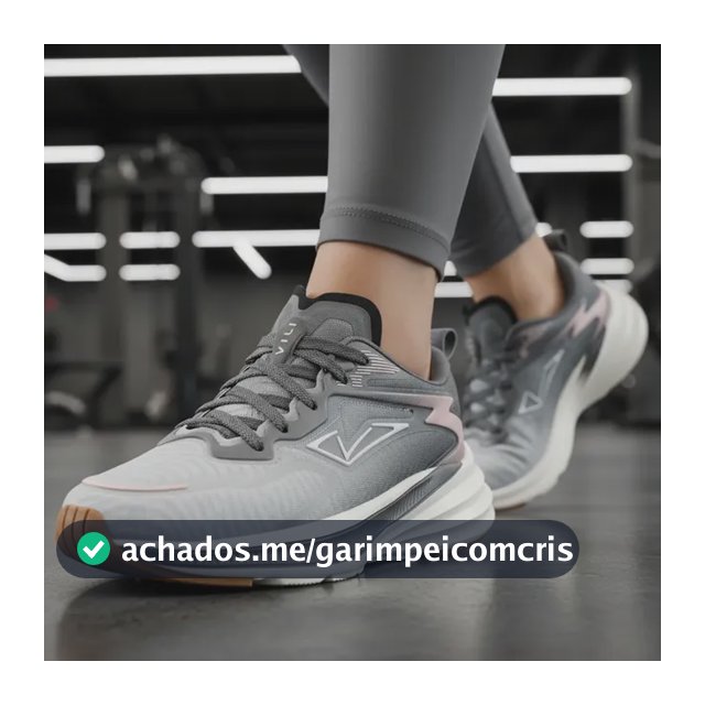 Tênis Feminino Olimp Vili Ace Academia Caminhada Treino Eva Cinza Rose 37 Br