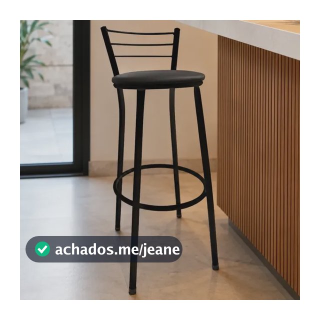 Banqueta Alta Bistro Para Bar Cozinha, Lanchonetes Ferro Preto