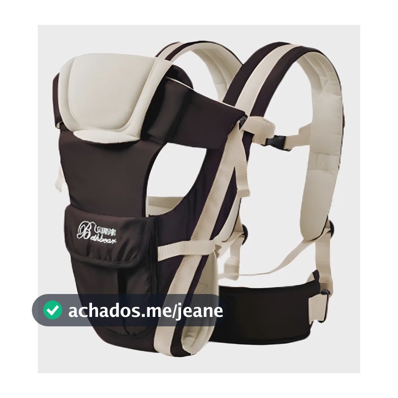 Bolsa Canguru Carregador Ergonômico Para Bebê Assento Hipsea Cor Bege