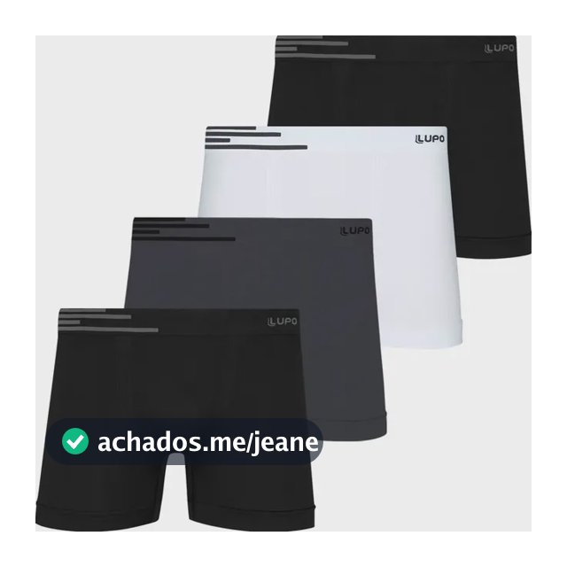 Kit 4 Cuecas Boxer Lupo Microfibra Sem Costura Box Atacado