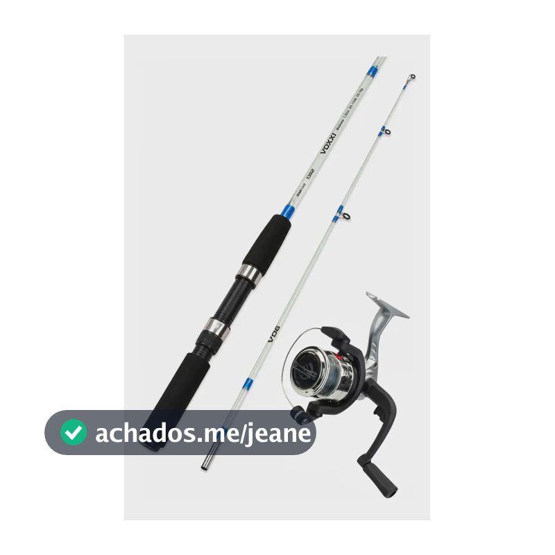 Kit Vara Pesca V06m 5-15lb 1,35m + Molinete Mz1 1000 C/linha Preto