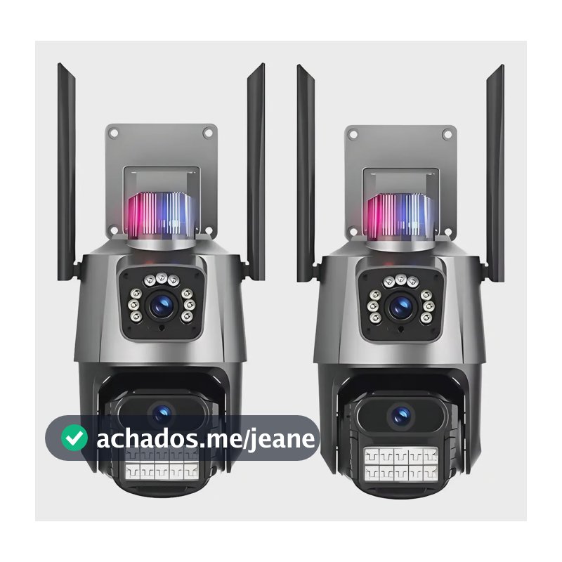 Kit 2 Câmera Segurança Estary Shop GW-P11 App Yoosee Lente Dupla cor preto