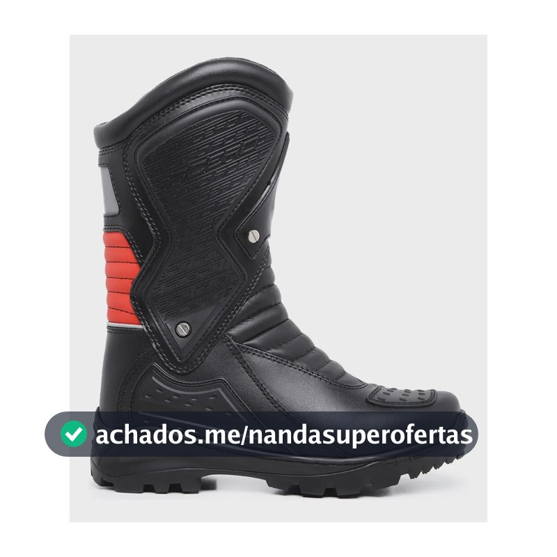 Bota Motociclista Couro Animal Speed Cano Alto C Proteções