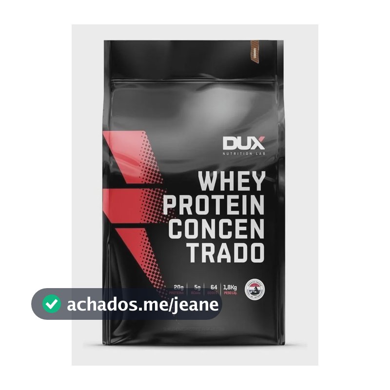 Whey Protein Concentrado Refil 1,8 Kg Sabor Cookies - Dux Human Health