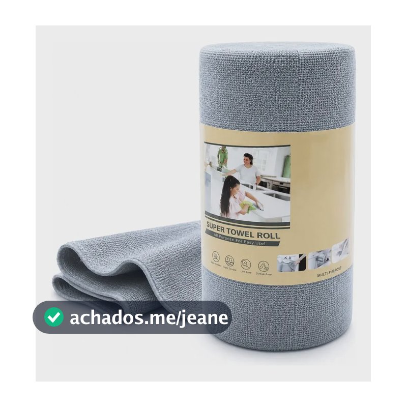 Toalha Multiuso Microfibra Para Cozinha E Limpeza Cor Cinza