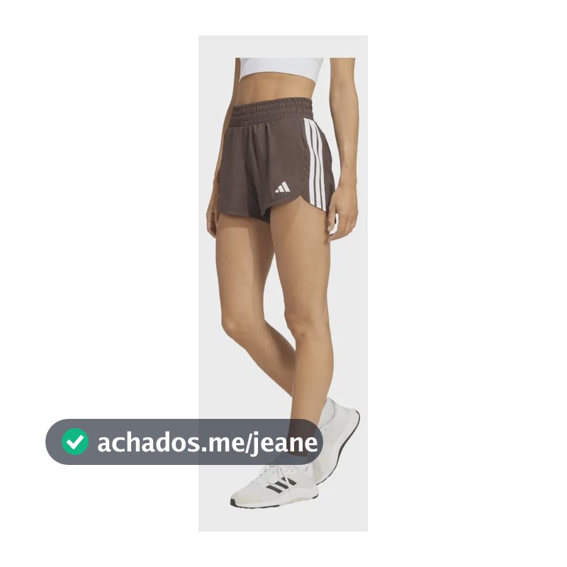 Shorts Feminino De Treino Pacer Alto adidas Marrom Liso M