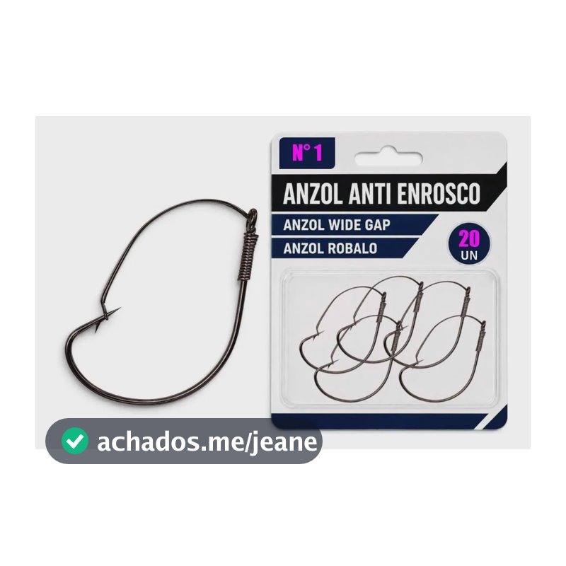 Anzol Anti Enrosco N°1 - Robalo Tucunare Corvina - 20pcs