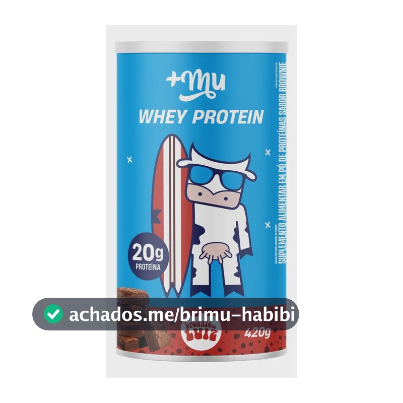 Whey Concentrado +Mu Brownie do Luiz 20g de Proteína - 420g