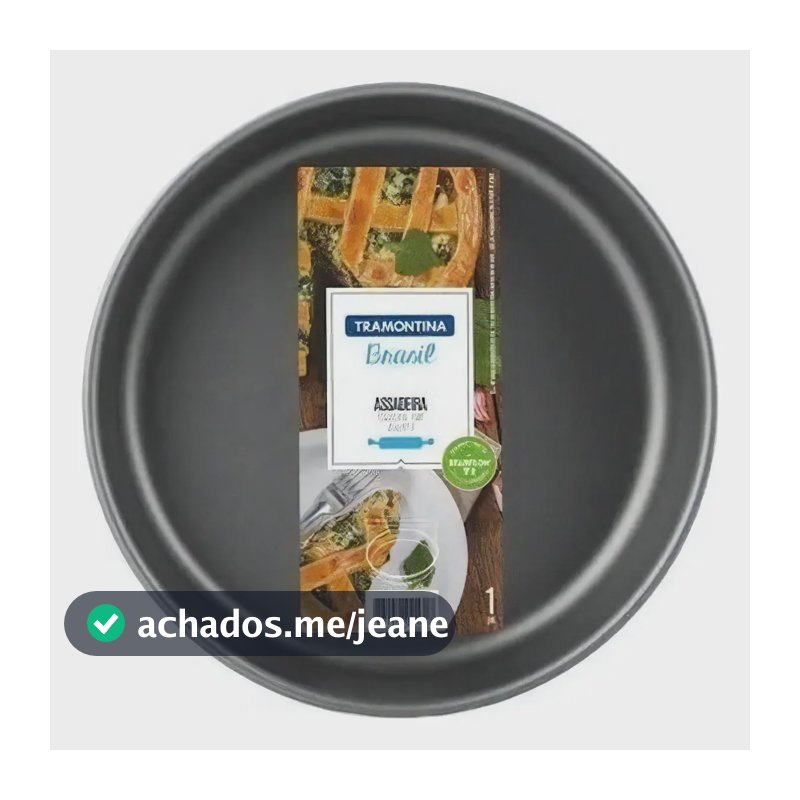 Forma Assadeira Para Torta Bolo 22 cm Antiaderente Teflon Grafite Tramontina