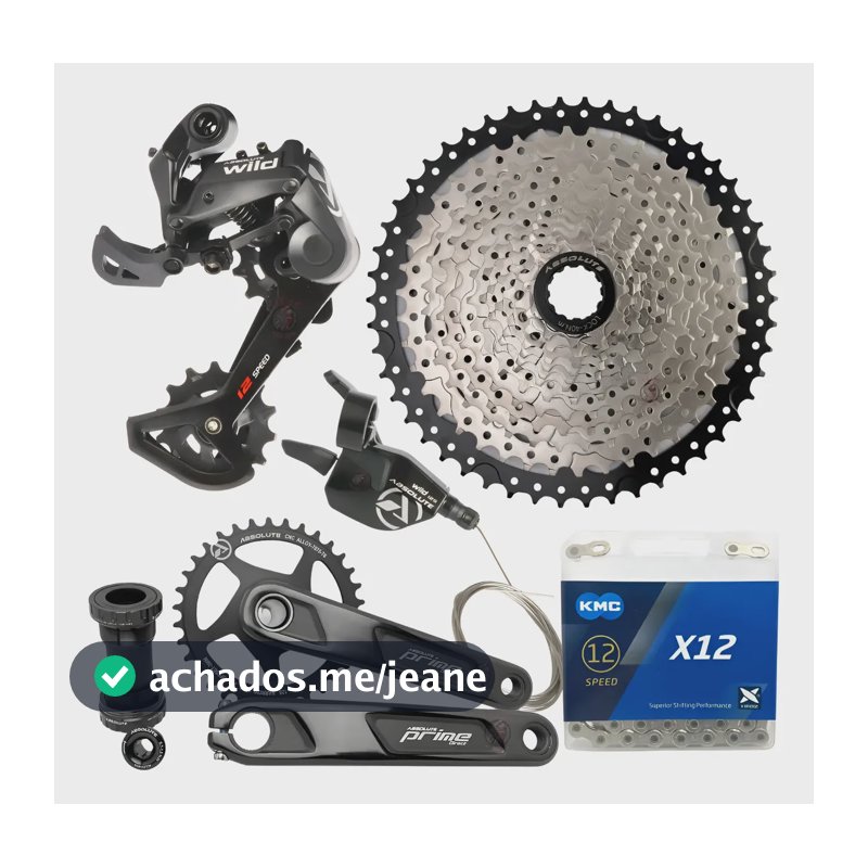Grupo Absolute Wild 2 1x12v K7 11/50 Pedivela Prime 34d Mtb