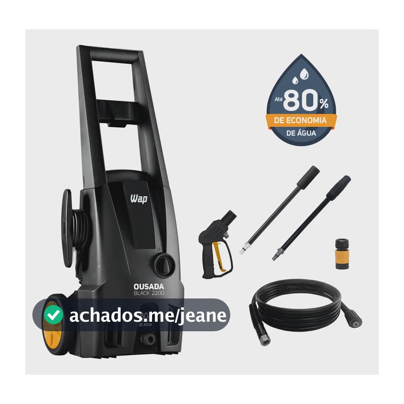 Lavadora de Alta Pressão WAP Ousada Black 2200 1750PSI 1500W