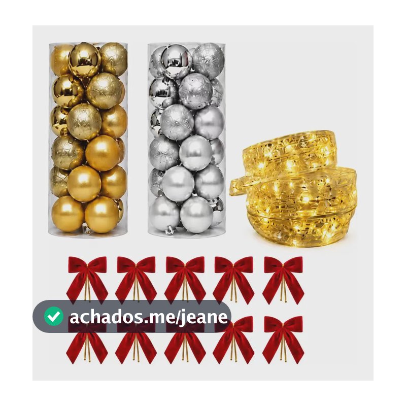 Acessórios De Árvore De Natal, Laço, Luzes, Bolas De Natal Vermelho Natal