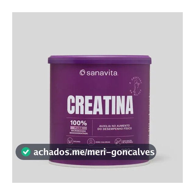 Creatina pura Sanavita Monohidratada em pó Sem sabor x 300g