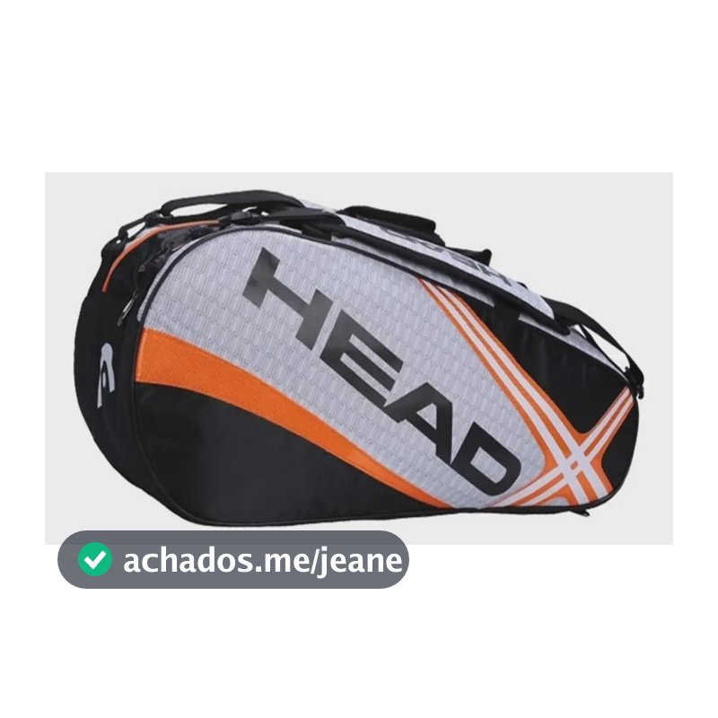 Mochila Raqueteira Raquete Tenista Badminton Tennis Head 6/9 Cor Laranja-claro